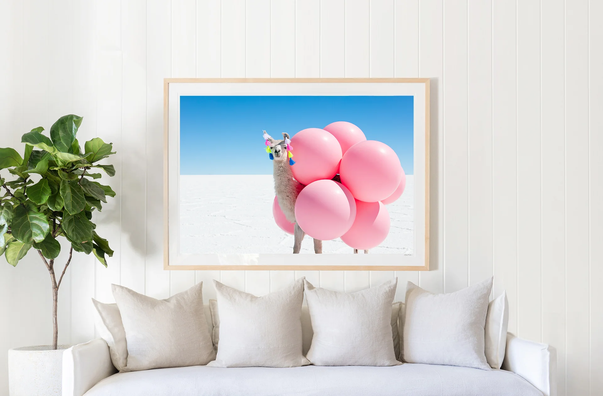 Llama with Pink Balloons and Tassels - Image 2
